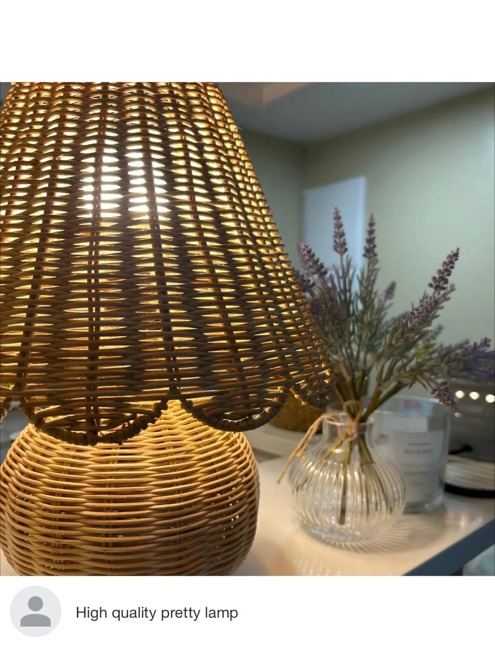 Studio McGee Woven Rattan Table Lamp in Natural
